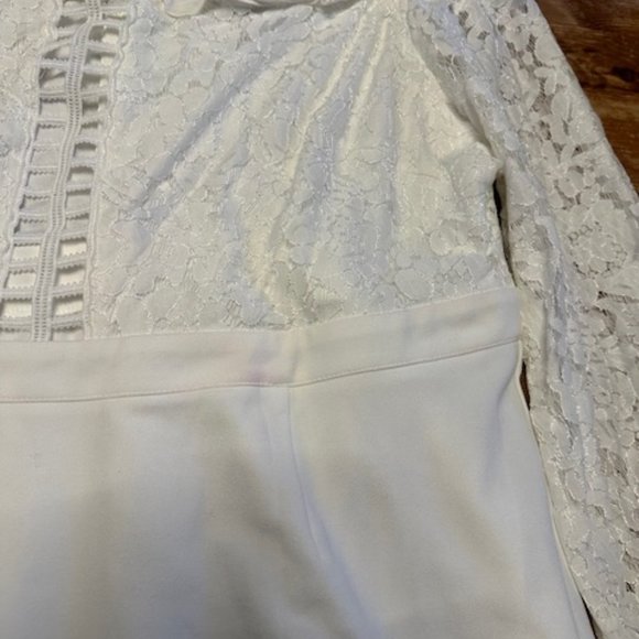 Ebony Bea 3X white hollowed lace dress - Picture 3 of 14